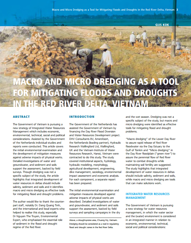 Macro and Micro Dredging as a Tool for Mitigating Floods and Droughts in the Red River Delta, Vietnam