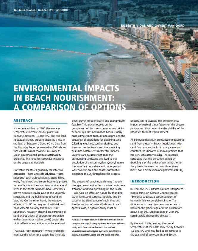 Environmental Impacts in Beach Nourishment: A Comparison of Option
