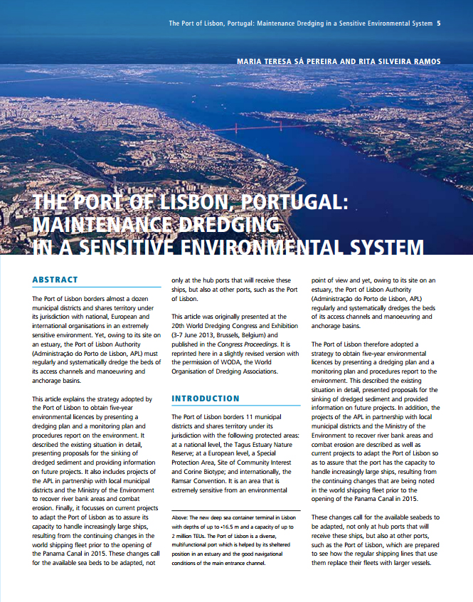 The Port of Lisbon, Portugal: Maintenance Dredging in a Sensitive Environmental System