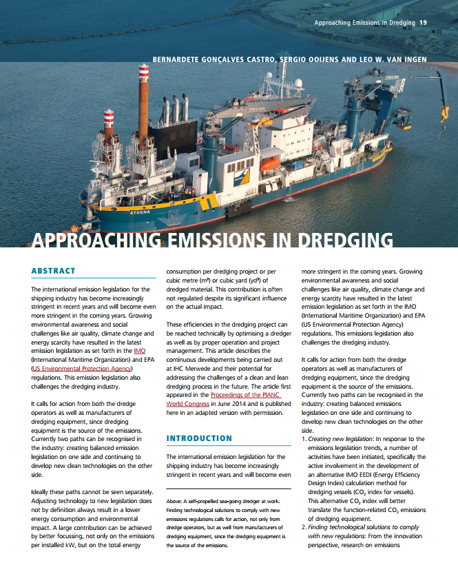 Approaching Emissions in Dredging
