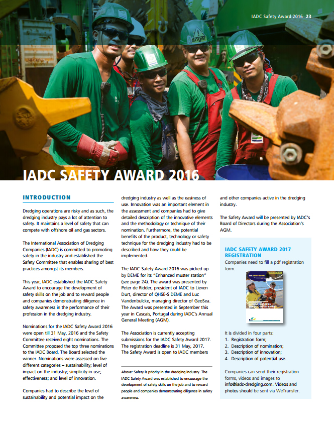 IADC Safety Award 2016