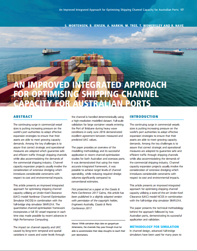An Improved Integrated Approach for Optimising Shipping Channel Capacity for Australian Ports