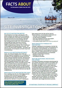“Facts About Site Investigations” describes the many aspects of an investigation and why they are an integral part of all marine construction projects.